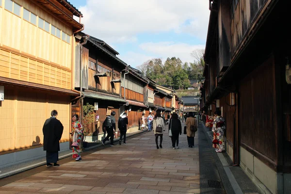 Higashi Chaya, una sorta di città vecchia di Kanazawa che anche popolare — Foto Stock