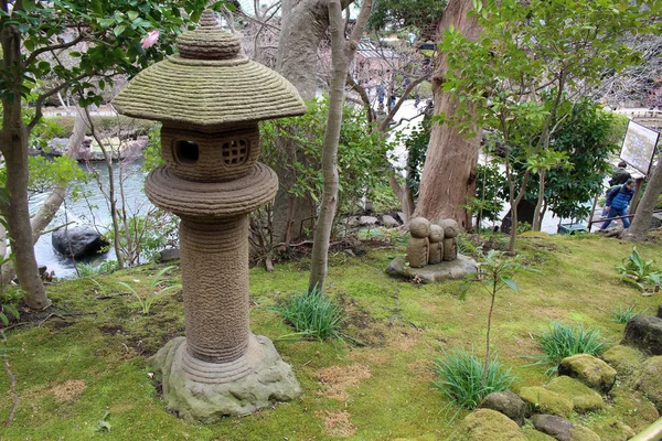 日本禅宗花园在 Hase-德瑞或 Hase 观音寺 compl — 图库照片