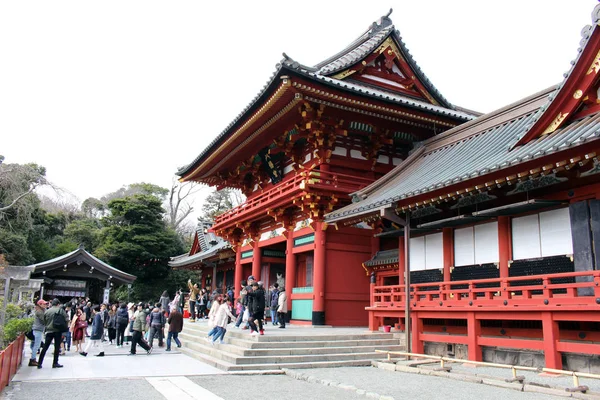 翻訳: 神社鎌倉の鶴岡八幡宮の複雑です — ストック写真