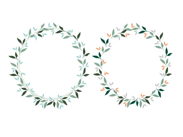 Laurel wreath, oval ellipse for cards. Vector illustration — Stock Vector