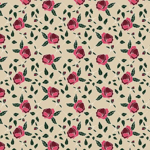 Moda 2020 tela vintage colores patrón sin costuras, rosa vector fondo — Vector de stock