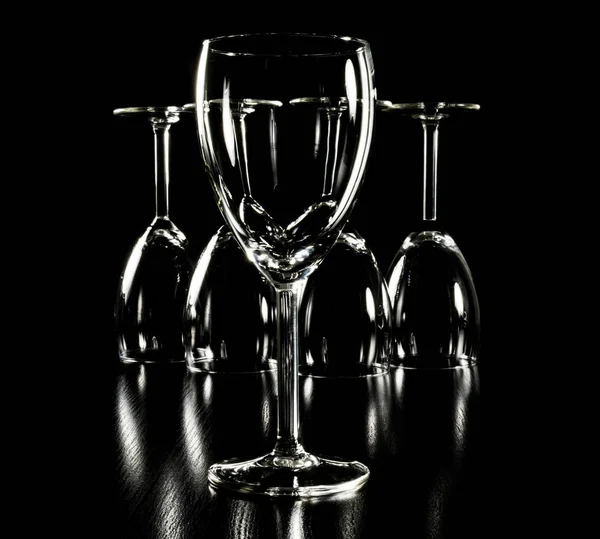 Wine Glass Transparent Silhouette — Stock Photo, Image