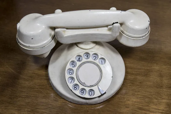 Starý Analogový Rotační Telefon — Stock fotografie