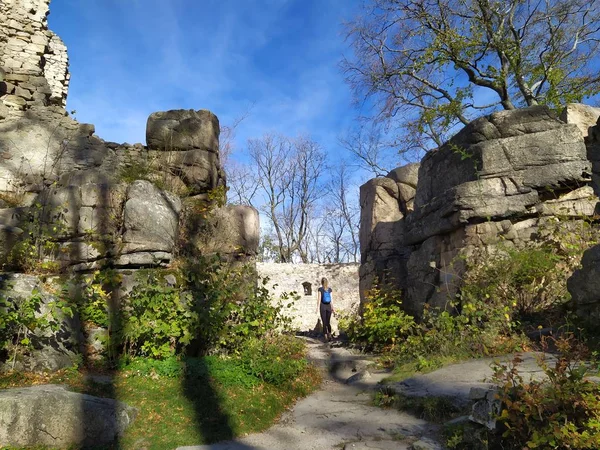 Prachtig Stenen Kasteel Het Bos Kasteel Bolczw Uit 16E Eeuw — Stockfoto