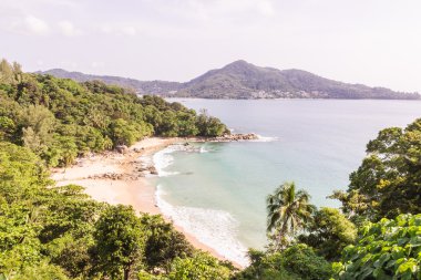 Laem Sing beach, Phuket, Tayland. Çok güzel ve peac