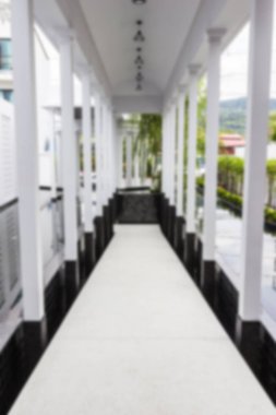 Soyut bulanıklık geçit Sino-Portekiz tarzı otel.