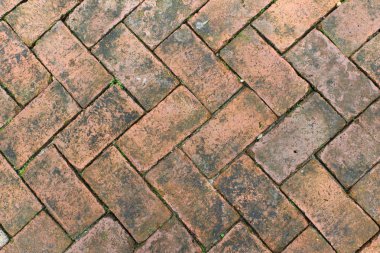 Geçit arka plan üzerinde kaldırım Pzt tuğla (kil tuğla)