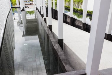 Phuket, Tayland - 20 Nisan 2017: Little Nyonya Hotel, güzel Çin-Portekiz tarzı otel. Birçok turist için eşsiz bir yerdir.