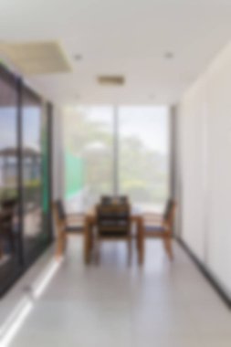 Soyut bulanıklık yemek alanı modern tarzoda iç