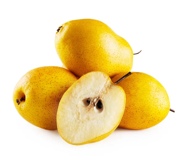 Three pears and half — Stock Photo, Image