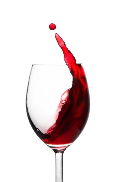 Salpicadura con una gota de vino tinto — Foto de Stock