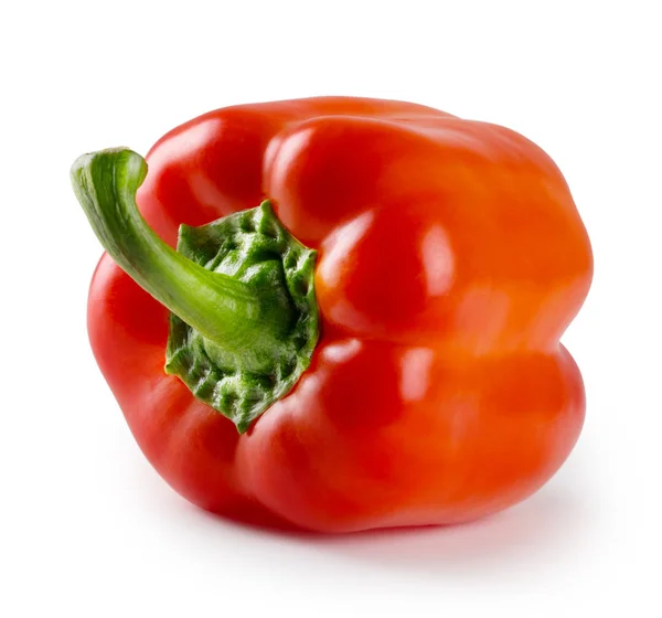 Red sweet pepper with a green handle — Stock Photo, Image