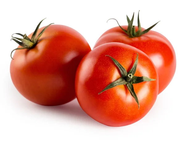 Drie rode rijpe tomaten — Stockfoto