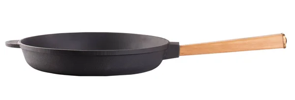 Black cast iron frying pan — Stock Photo, Image