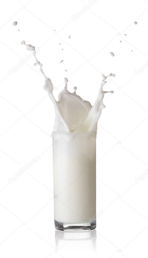 Splash in a glass of milk