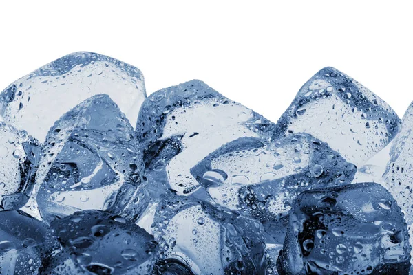 Grandes cubos de gelo com gotículas — Fotografia de Stock