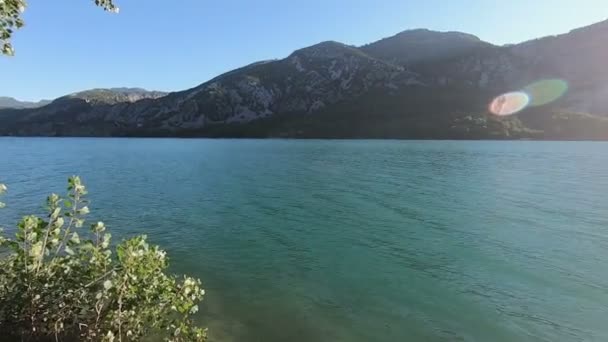 Вид на Зелений каньйон з берега. — стокове відео