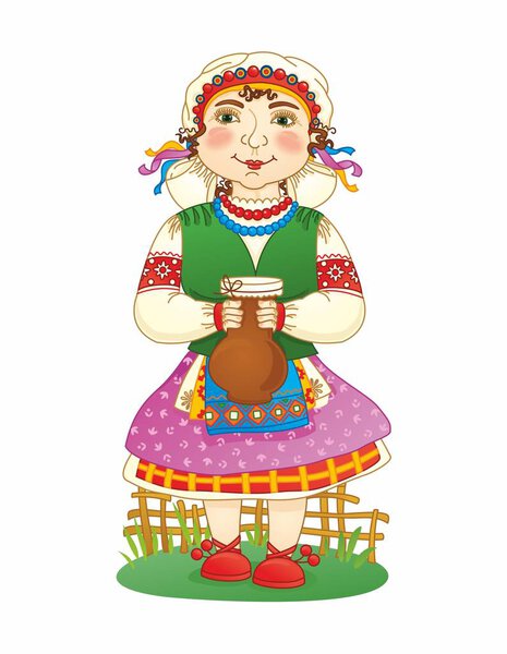 Ukrainian girl with a jug