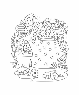 boyama sayfası yaz bahçesi