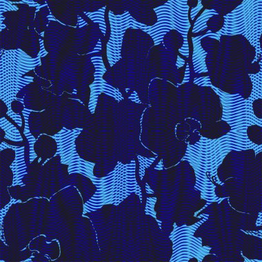 Çiçeksiz desenli, siluetli bir çiçek gördüm..