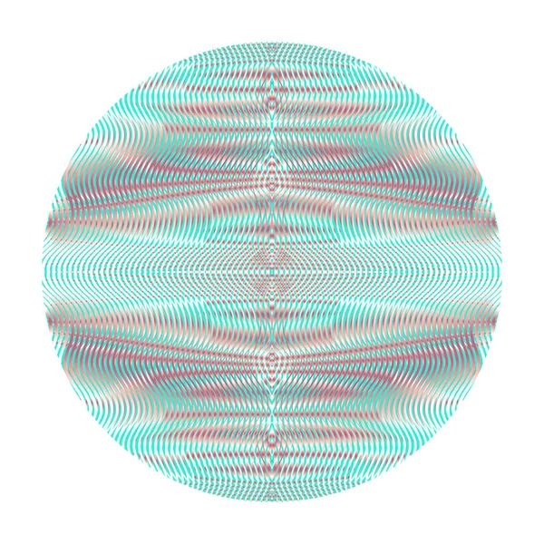 円の形で神秘的な幾何学対称線形装飾. — ストックベクタ