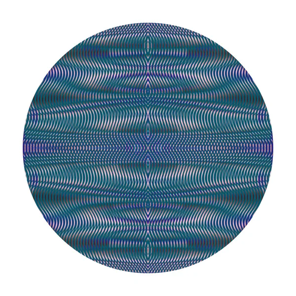 詳細な線形幾何学的対称円形装飾. — ストックベクタ