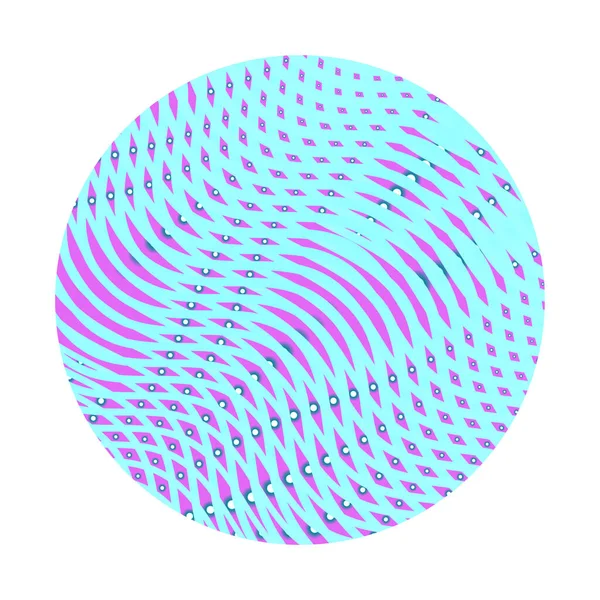波状縞の線形メッシュテクスチャのカラーサークル. — ストックベクタ