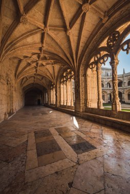 Lizbon 'daki Jeronimos Manastırı Katedrali Manastırı, yatay