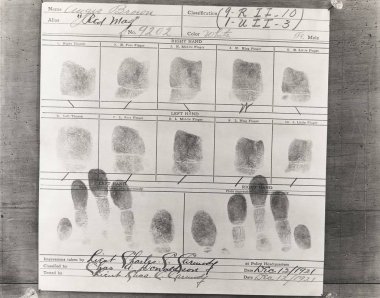 Close-up of fingerprints on paper clipart