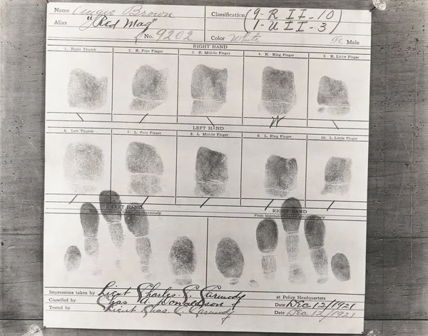 Close-up of fingerprints on paper — Stock Photo, Image