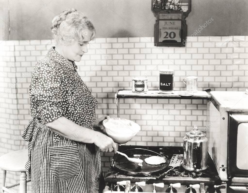 woman preparing food