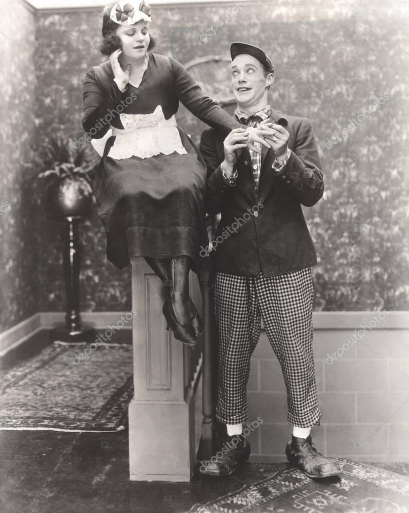 Man exchanging ring with maid — Stock Photo © everett225 #130180466