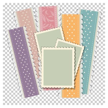  Scrapbooking şablon çocuk albümü için