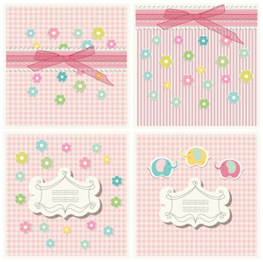 Scrapbooking şablonu için davetiye Filler ile