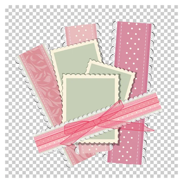 Plantilla de scrapbooking para el álbum infantil — Vector de stock