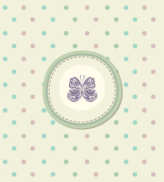 紫蝴蝶装饰专辑卡 — 图库矢量图片