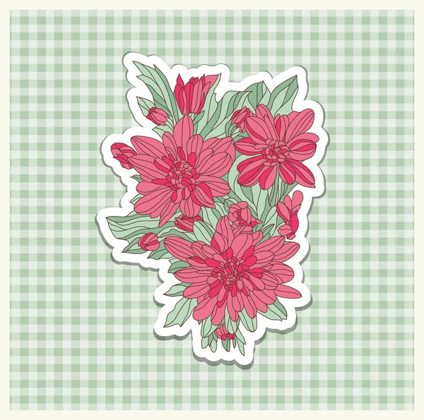 Scrapbooking floral vintage sjabloon — Stockvector