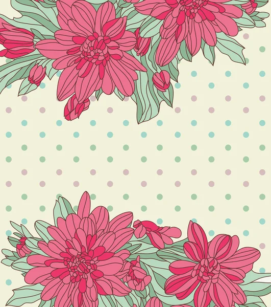 Scrapbooking floral vintage sjabloon — Stockvector