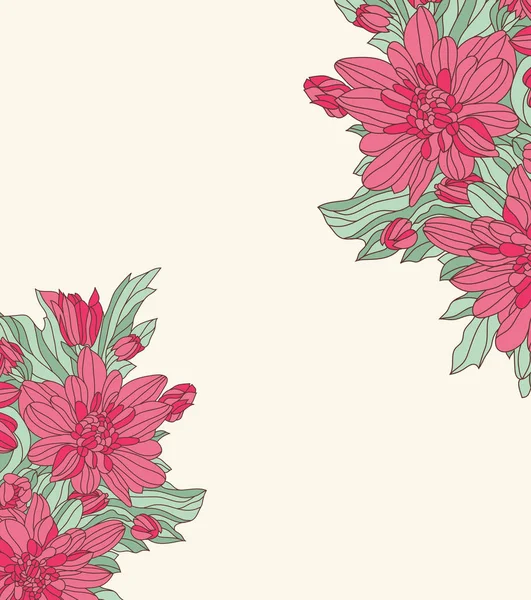 Scrapbooking floral vintage sjabloon — Stockvector