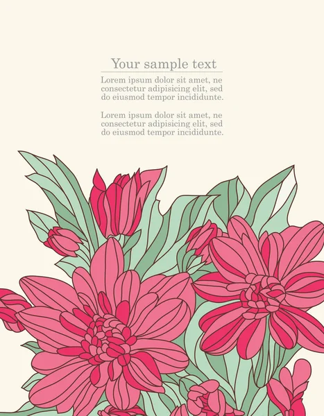 Scrapbooking floral vintage sjabloon — Stockvector