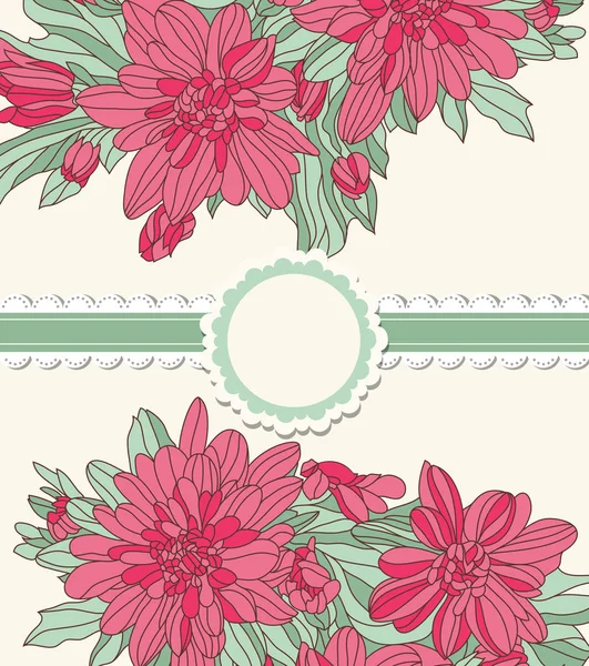Scrapbooking floral vintage template — Stock Vector