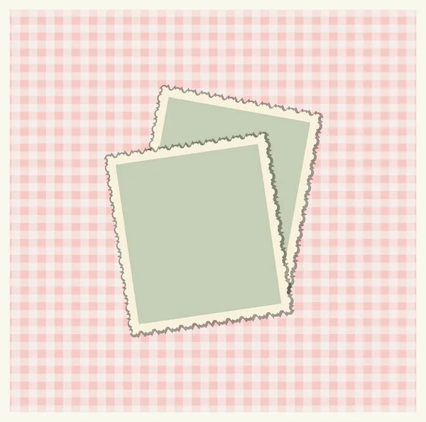 Scrap booking template for with photo frames — Stock Vector