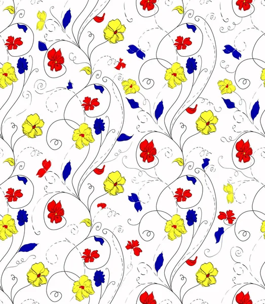 Fundo floral colorido. — Vetor de Stock