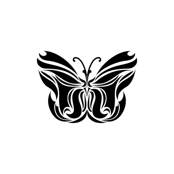 Black logotype of butterfly — Stock Vector