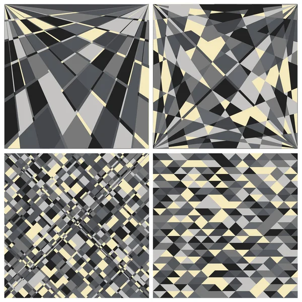 Set tekstur latar belakang geometri - Stok Vektor