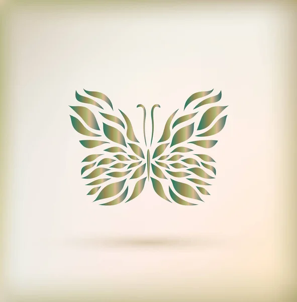 Carte de vœux floral avec papillon — Image vectorielle