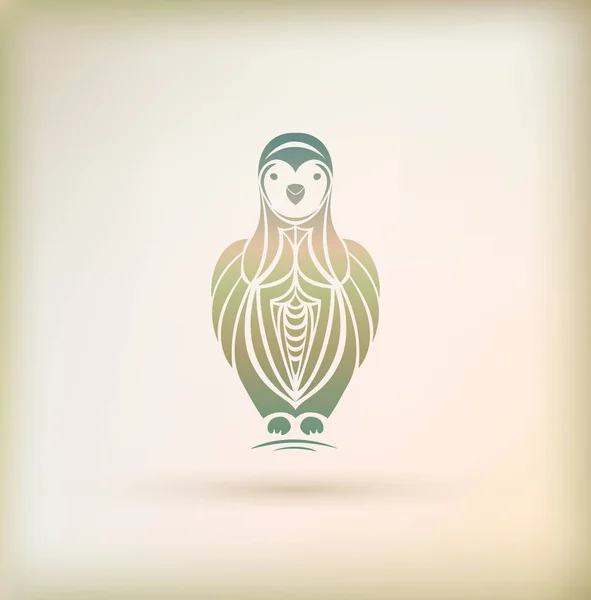 Carte de voeux élégante avec oiseau — Image vectorielle