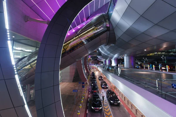 Uscita Dall Aeroporto Dubai Dal Terminal Architettura Emirati Arabi Uniti — Foto Stock