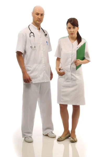 Retrato Dois Assistentes Médicos — Fotografia de Stock