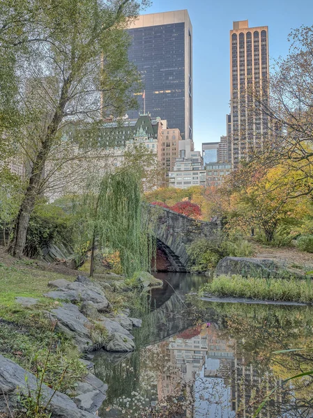 Gapstow Bridge Central Park, New York City — Stockfoto